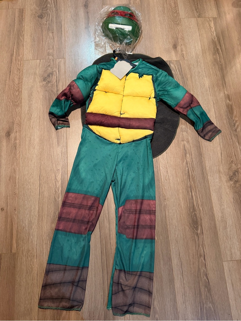 Teenage Mutant Ninja Turtle Costume Red Green Raphael Kids 8-10 Halloween